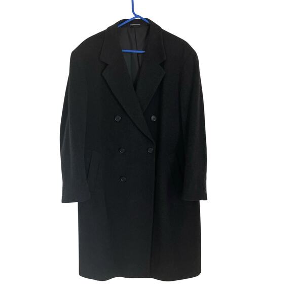 Vtg 80s Ralph Lauren 44R Overcoat Topcoat Mens Wool Charcoal Gray Winter Coat - Picture 1 of 10